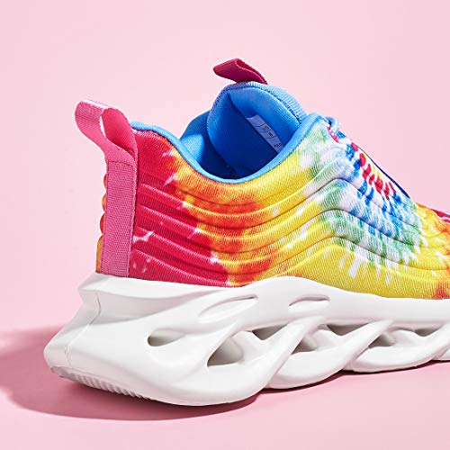 LUCKY STEP Women's Chunky Platform Tie Dye Rainbow Sneakers Tennis Running Fashion Shoes
