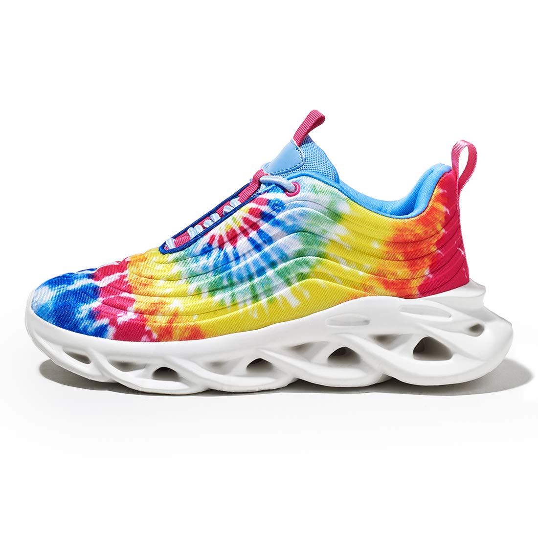 LUCKY STEP Women's Chunky Platform Tie Dye Rainbow Sneakers Tennis Running Fashion Shoes