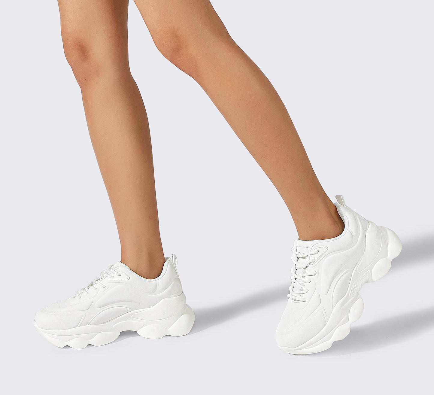 LUCKY STEP Women's 90s Chunky Sneakers Sparkly Bling Rhinestone Rope Platform Casual Thick Dad Rave Walking Shoes