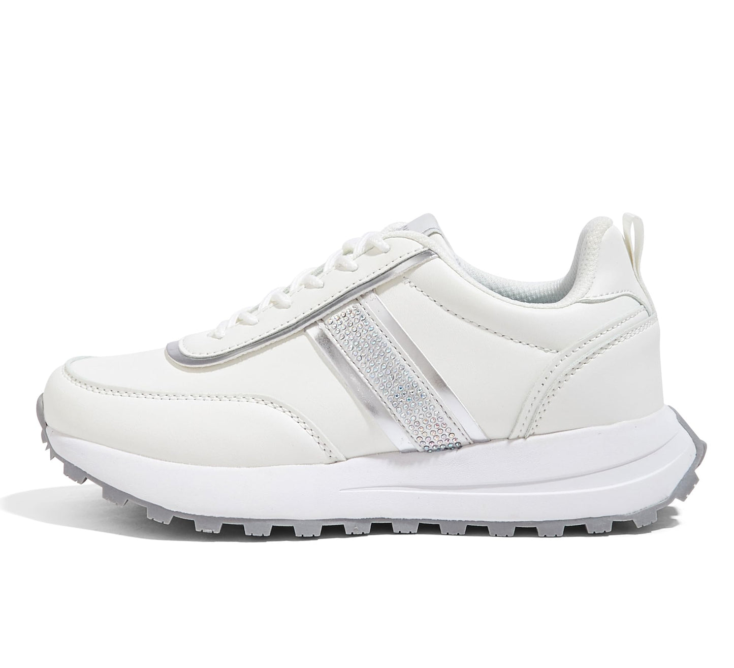 LUCKY STEP Women Platform Walking Shoe Fashion Retro Classic Casual Trainers Braided Rhinestone Sneakers Tennis Running Walking Shoes