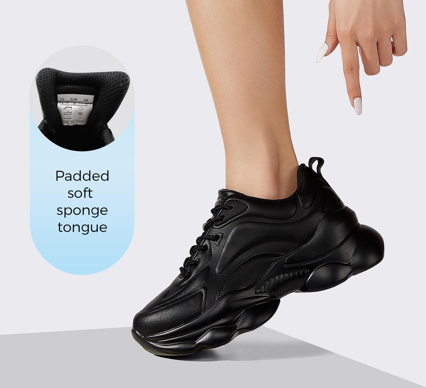 LUCKY STEP Women's 90s Chunky Sneakers Sparkly Bling Rhinestone Rope Platform Casual Thick Dad Rave Walking Shoes