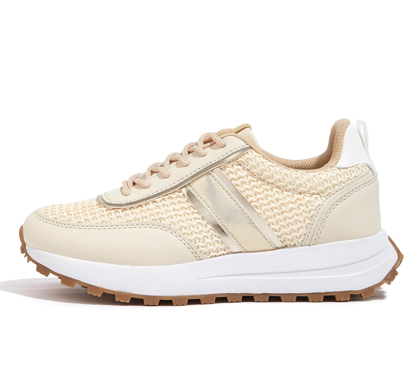 LUCKY STEP Women Platform Walking Shoe Fashion Retro Classic Casual Trainers Braided Rhinestone Sneakers Tennis Running Walking Shoes