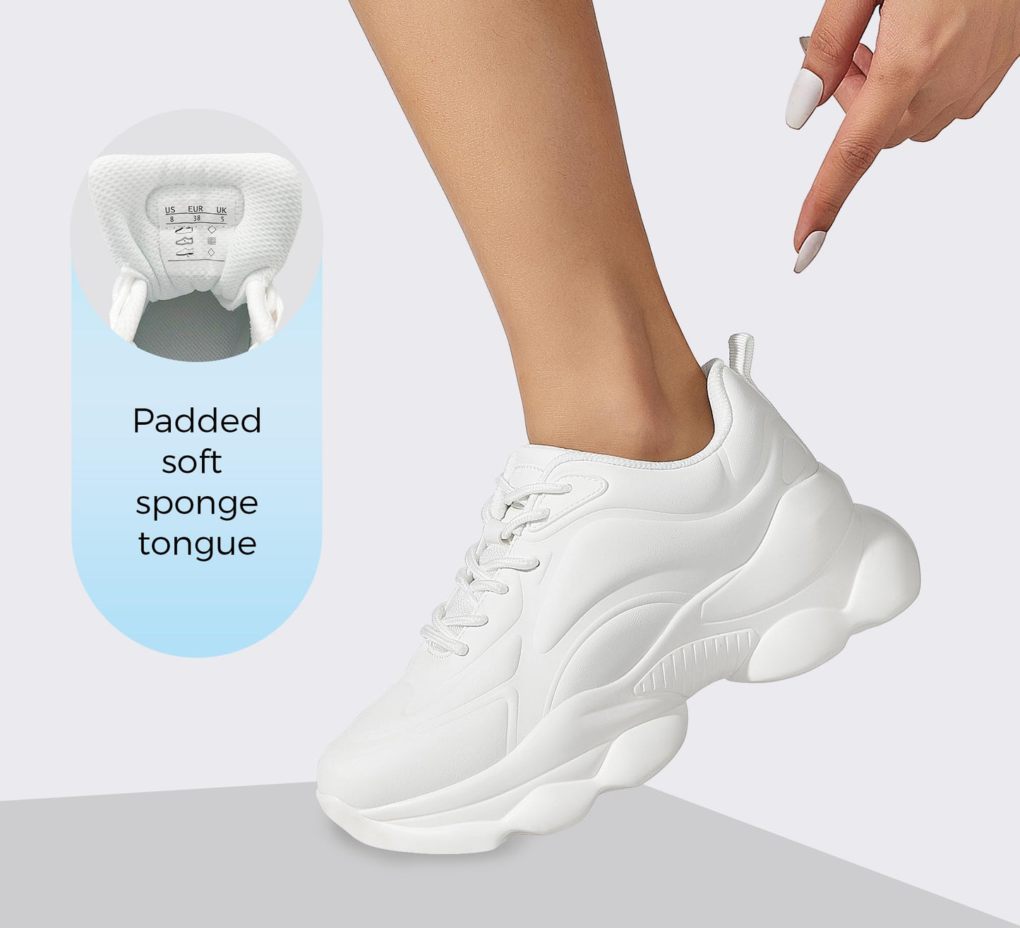 LUCKY STEP Women's 90s Chunky Sneakers Sparkly Bling Rhinestone Rope Platform Casual Thick Dad Rave Walking Shoes