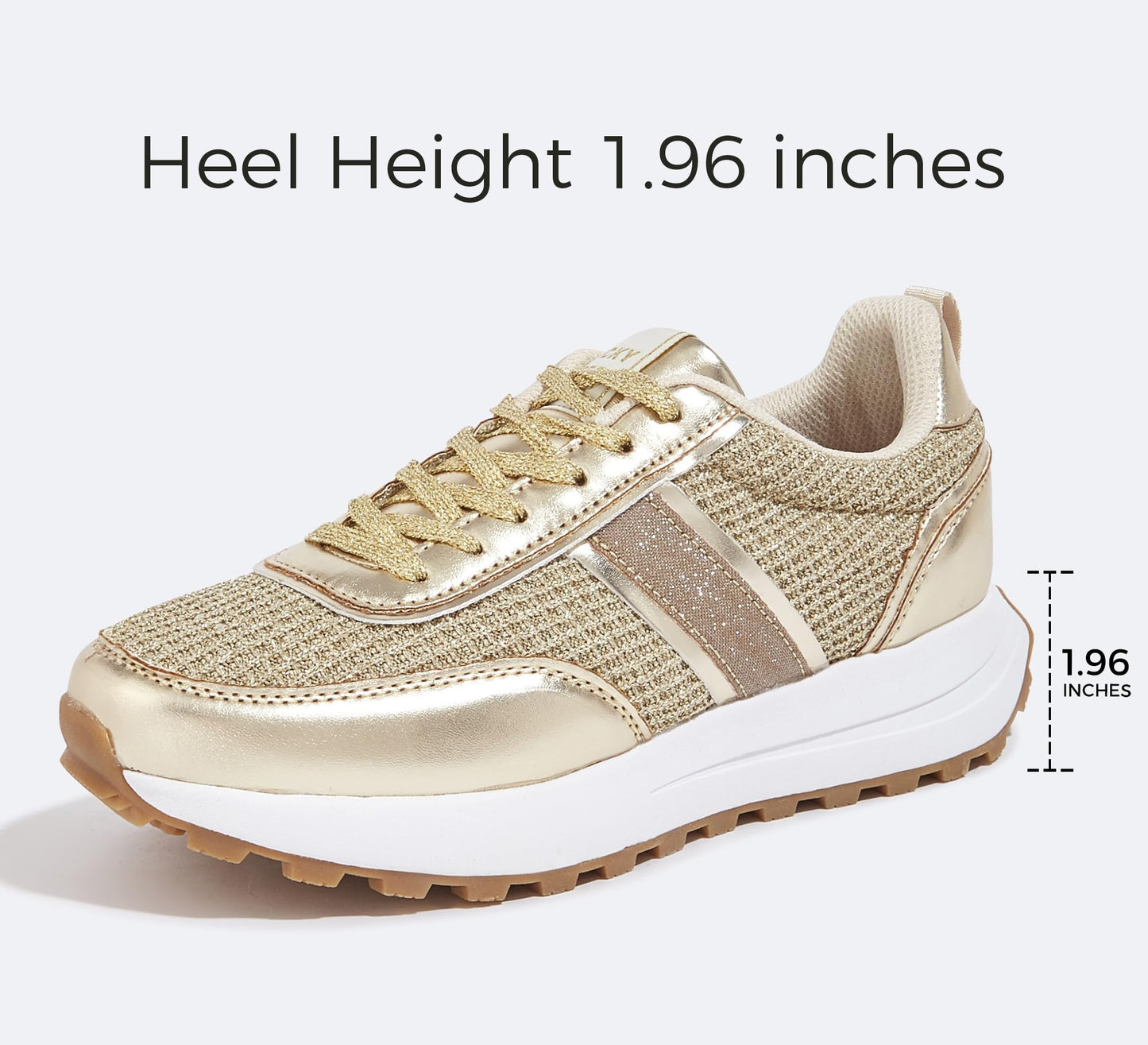 LUCKY STEP Women Platform Walking Shoe Fashion Retro Classic Casual Trainers Braided Rhinestone Sneakers Tennis Running Walking Shoes