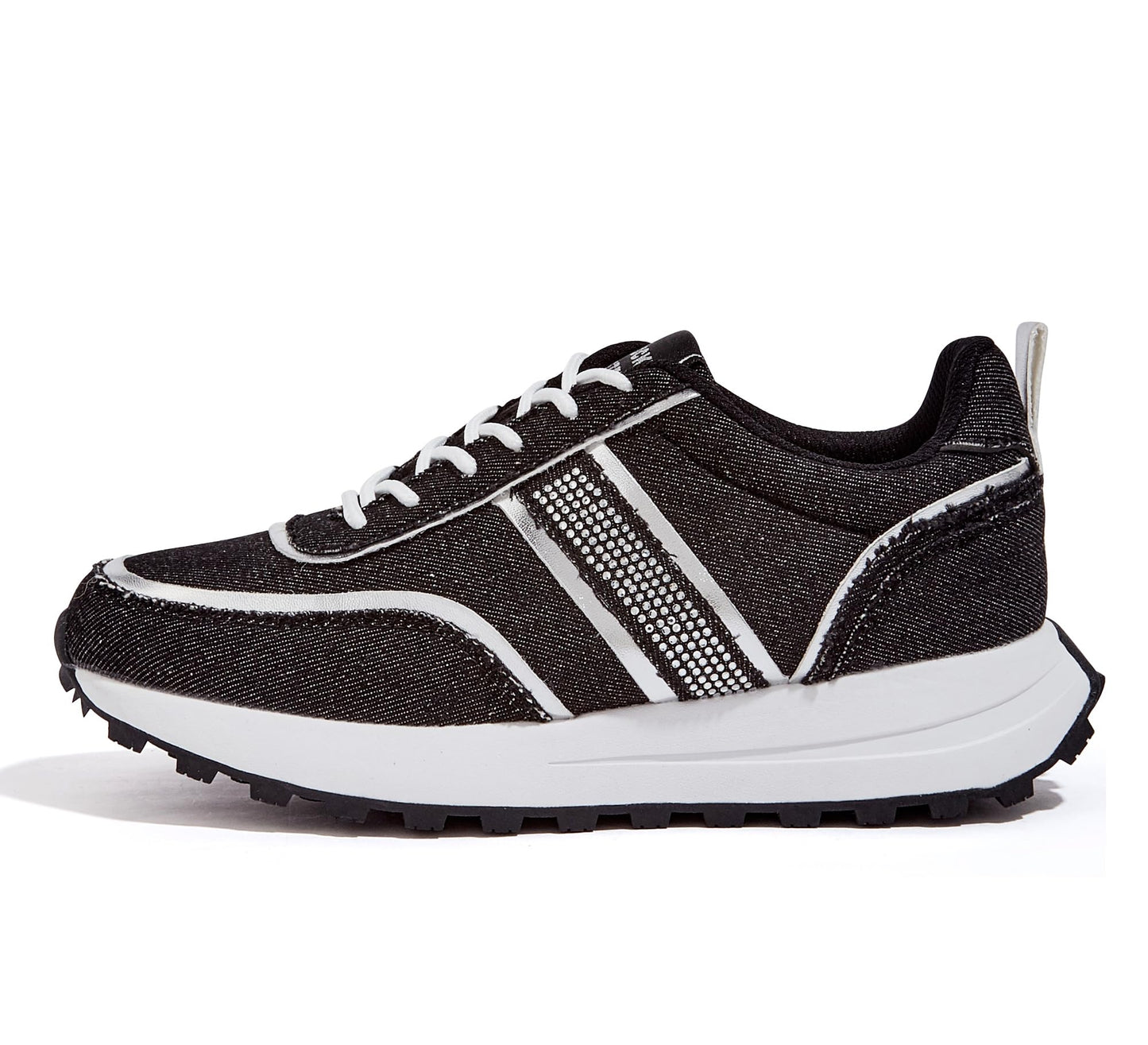 LUCKY STEP Women Platform Walking Shoe Fashion Retro Classic Casual Trainers Braided Rhinestone Sneakers Tennis Running Walking Shoes