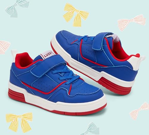 LUCKY STEP Kid's Slip On Sneaker Comfort Casual Running Tennis School Low Top Sneaker Strap Athletic Walking Shoes for Children/Boys/Girls