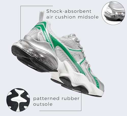 LUCKY STEP Women's Air Cushion Running Shoes Athletic Tennis Sneakers Lightweight Sports Mesh Gym Jogging Workout Walking Shoes