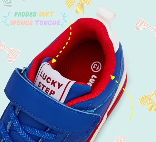 LUCKY STEP Kid's Slip On Sneaker Comfort Casual Running Tennis School Low Top Sneaker Strap Athletic Walking Shoes for Children/Boys/Girls