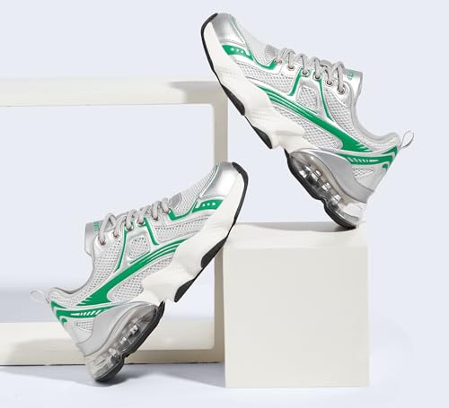LUCKY STEP Women's Air Cushion Running Shoes Athletic Tennis Sneakers Lightweight Sports Mesh Gym Jogging Workout Walking Shoes