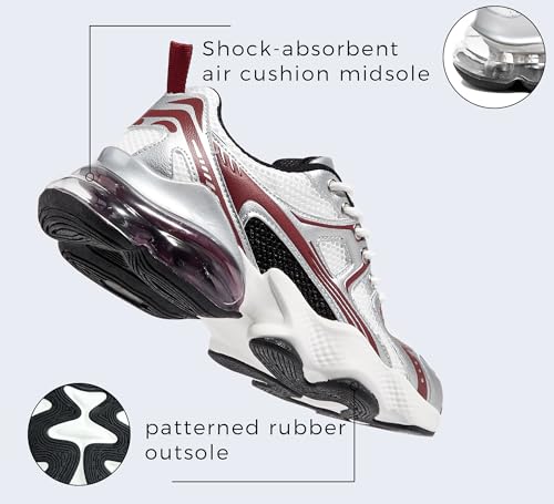 LUCKY STEP Women's Air Cushion Running Shoes Athletic Tennis Sneakers Lightweight Sports Mesh Gym Jogging Workout Walking Shoes