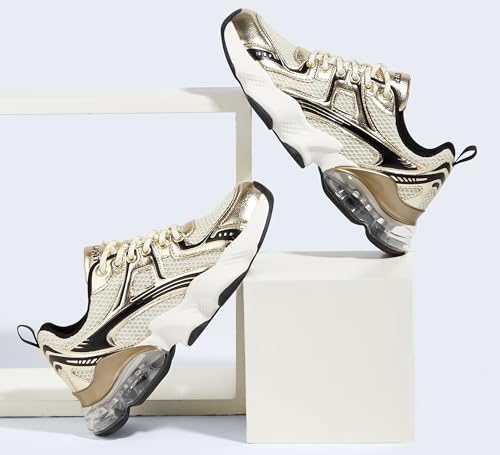 LUCKY STEP Women's Air Cushion Running Shoes Athletic Tennis Sneakers Lightweight Sports Mesh Gym Jogging Workout Walking Shoes