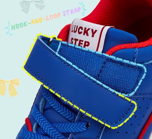 LUCKY STEP Kid's Slip On Sneaker Comfort Casual Running Tennis School Low Top Sneaker Strap Athletic Walking Shoes for Children/Boys/Girls