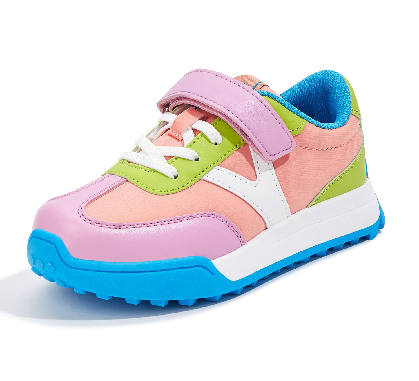 LUCKY STEP Kids Sneakers for Girls Boys Colorful Storybook Lightweight Running Shoes Hook and Loop Walking Anti-Slip Casual Shoes Athletic Unisex-Child Toddler