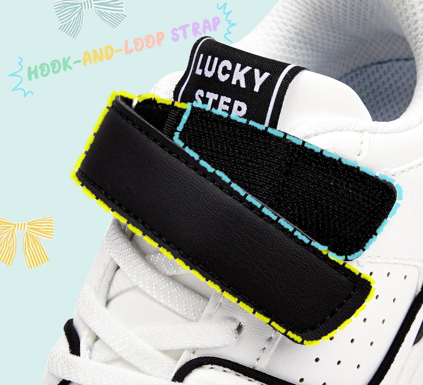 LUCKY STEP Kid's Slip On Sneaker Comfort Casual Running Tennis School Low Top Sneaker Strap Athletic Walking Shoes for Children/Boys/Girls