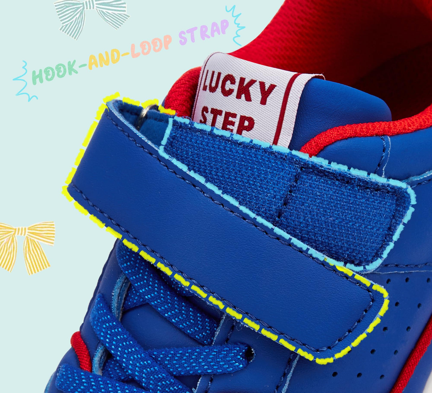 LUCKY STEP Kid's Slip On Sneaker Comfort Casual Running Tennis School Low Top Sneaker Strap Athletic Walking Shoes for Children/Boys/Girls